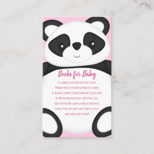 Pink Panda Bear Baby Dusche Begleitkarte