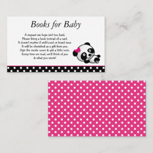 Pink Panda Bear Babydusche Bücher für Baby Begleitkarte