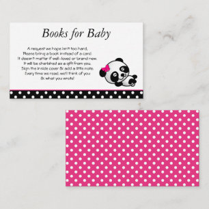 Pink Panda Bear Babydusche Bücher für Baby Enclosu Begleitkarte
