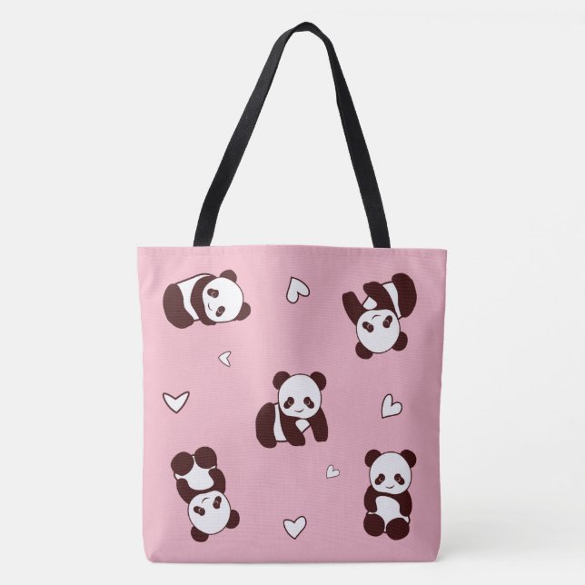 Pink Panda Tote Bag (Vorderseite)