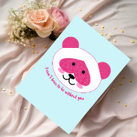 Pink Panda Vermisste Karte