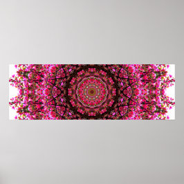 Pink Panoramic Mandala Poster