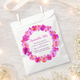 Pink pansy Aquarell Hochzeitsbrille mich Konfetti Geschenktütchen