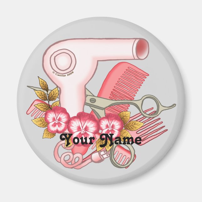 Pink Pansy Beautician Magnet (Vorne)