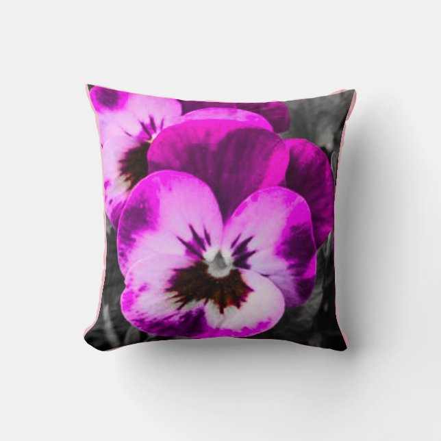 Pink Pansy Kissen (Vorderseite)