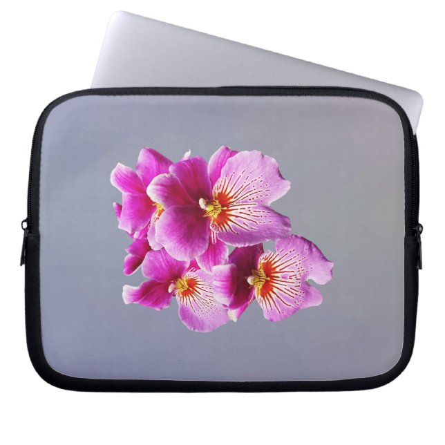 Pink Pansy Orchids Laptopschutzhülle (Vorderseite)