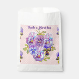 Pink Pansy spot Blume Blumenbecher Gastgeschenk Ta Geschenktütchen