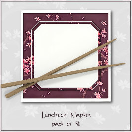 Pink Paper Crane Origami Cherry Blossom Serviette