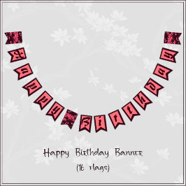 Pink Paper Crane Origami Cherry Blossom Wimpelkette