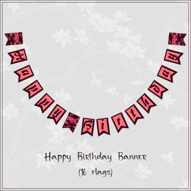 Pink Paper Crane Origami Cherry Blossom Wimpelkette (Von Creator hochgeladen)