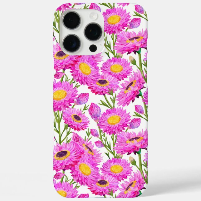 Pink Paper Daisies Blumenblüten Case-Mate iPhone Hülle (Rückseite)