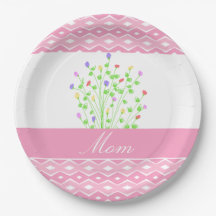 Pink Paper Plate personalisieren für jeden Anlass