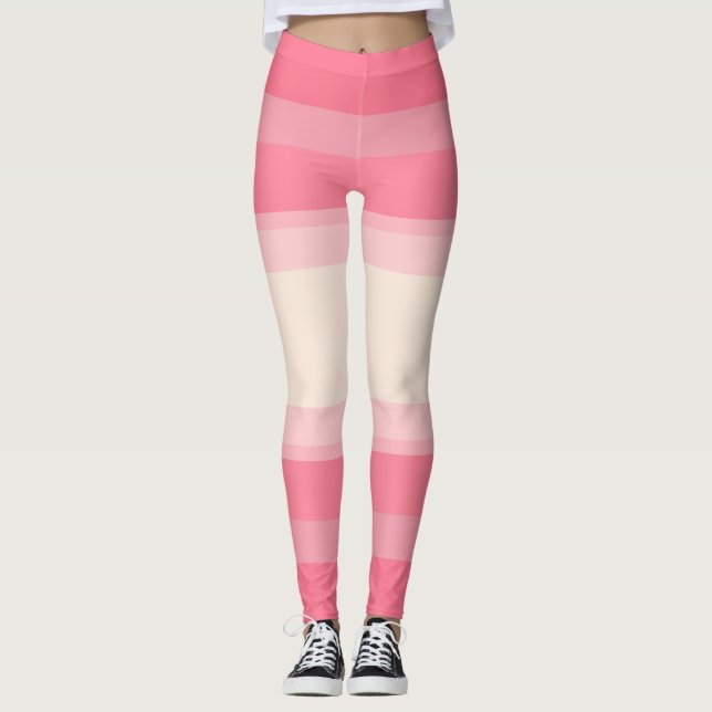 Pink Paradise Streifen Leggings (Vorderseite)