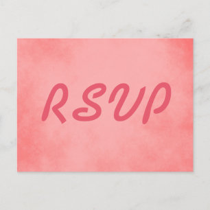 Pink Parchment RSVP Card Einladungspostkarte