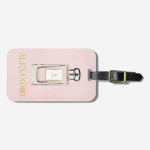 Pink Parfüm Flasche Chic Monogram Personal