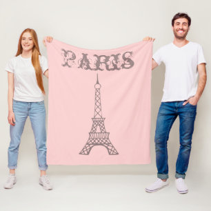 Pink Paris Eiffel Tower Blanket Geschenk Fleecedecke
