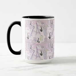 Pink Paris Musical Cats Kaffee Tasse