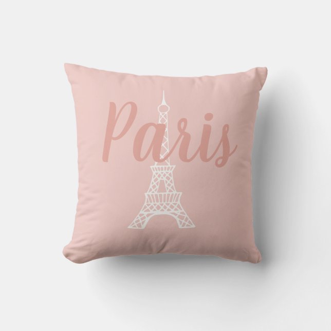 Pink Paris Pillow Kissen (Vorderseite)