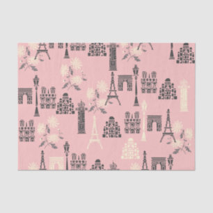 Pink Paris Tissue Paper Seidenpapier