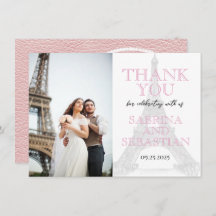 Pink Paris Wedding Foto Vielen Dank