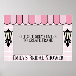 Pink Pariser Brautparty Foto Rahmenposter Poster