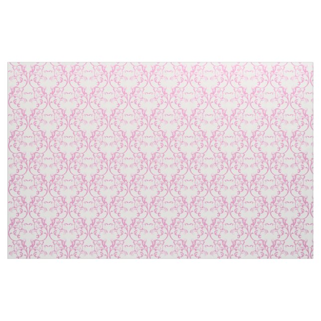 Pink Parisian Damask Muster Stoff (Fat Quarter (45,7 x 55,9 cm))