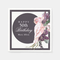 Pink Parrot Boho Botanische 50. Geburtstag