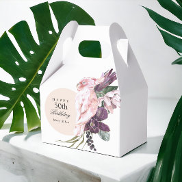 Pink Parrot Boho Tropical 50. Geburtstagsparty Geschenkschachtel