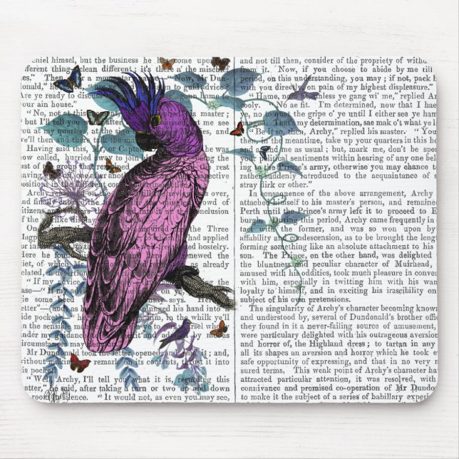 Pink Parrot Mousepad (Vorne)