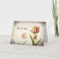Pink Parrot Tulip Danke Karte