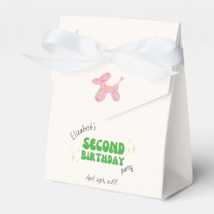 Pink Party Ballon Tier 2. Geburtstag Party Geschenkschachtel