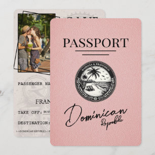 Pink - Pass für die Dominikanische Republik Save t The Date