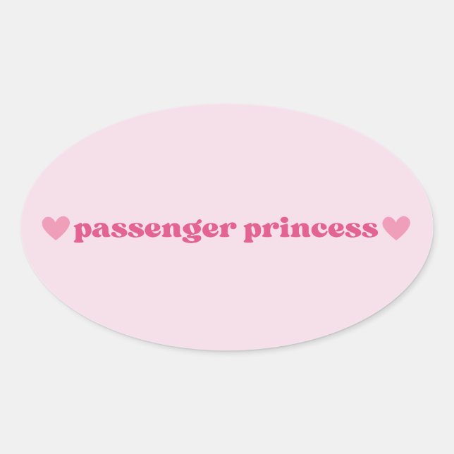 Pink Passenger Princess Sticker - Fun Girl Design (Vorderseite)