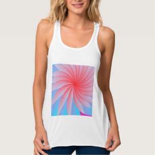 Pink Passion Blume Spaghetti Strap Tank Top