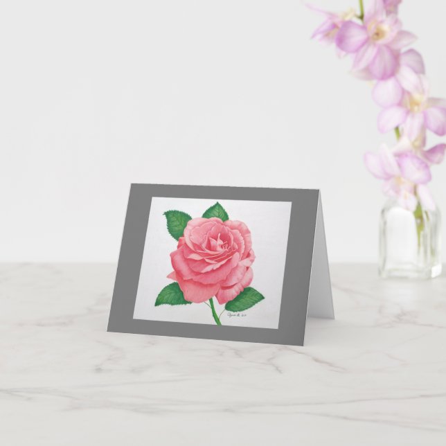 Pink Passion Inspirational Note Card Karte (Orchidee)