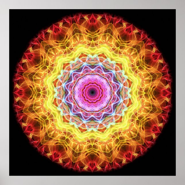 Pink Passion Kaleidoskop Poster (Vorne)