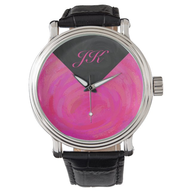 Pink Passion Monogram Armbanduhr (Vorderseite)