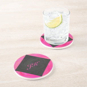Pink Passion Monogram Getränkeuntersetzer