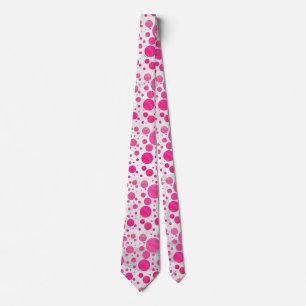 Pink Passion Polka Dot Pattern Krawatte