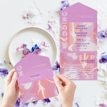 Pink Pastel Abstrakt Art Wedding