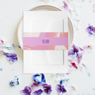 Pink Pastel Abstrakt Art Wedding Einladungsbanderole