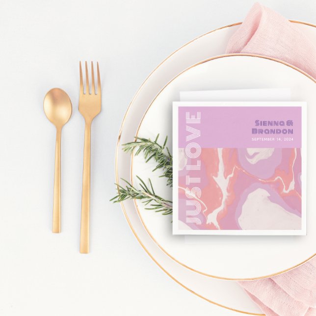 Pink Pastel Abstrakt Art Wedding Napkins Serviette (Von Creator hochgeladen)