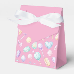 "Pink Pastel Balloon and Heart Favor Box" Geschenkschachtel