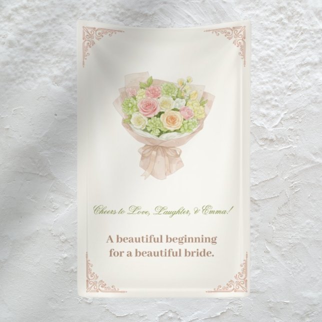 pink pastel bouquet Elegant  Banner (Von Creator hochgeladen)