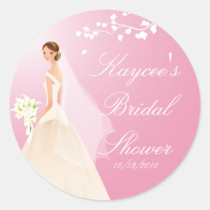 Pink Pastel Bride Brautparty Aufkleber