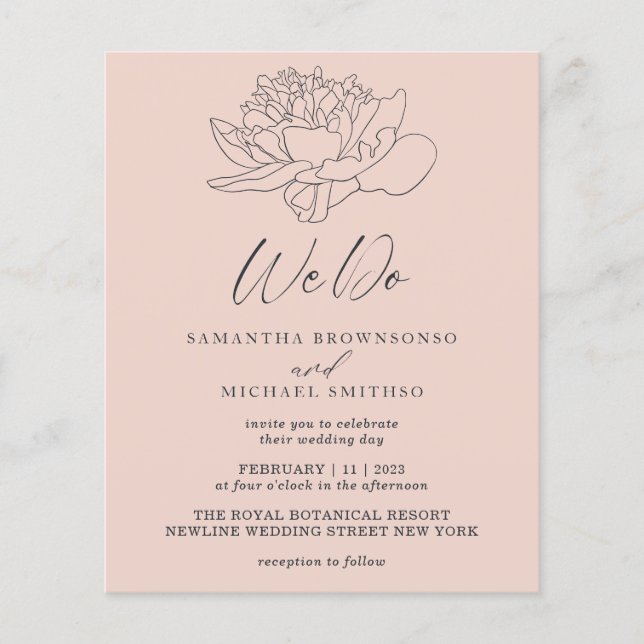 Pink Pastel Dandelion Botanischer Haushalt wir tun Flyer (Vorne)