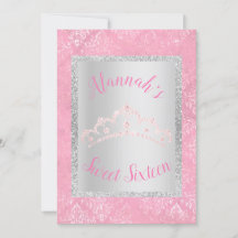 PINK PASTEL DASMASK PRINCESS TIARA SECHZEHN