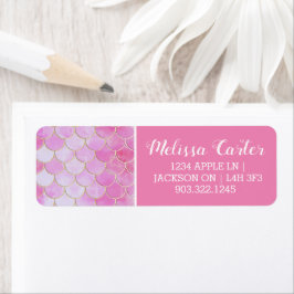 Pink Pastel & Gold Shimmer Mermaid Scanner Muster