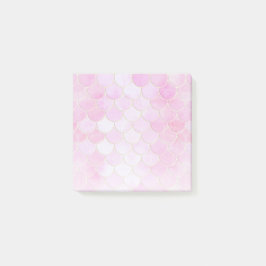 Pink Pastel & Gold Shimmer Mermaid Scanner Muster Post-it Klebezettel
