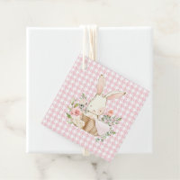 Pink Pastel Hahnentrittmuster Bunny Rabbit